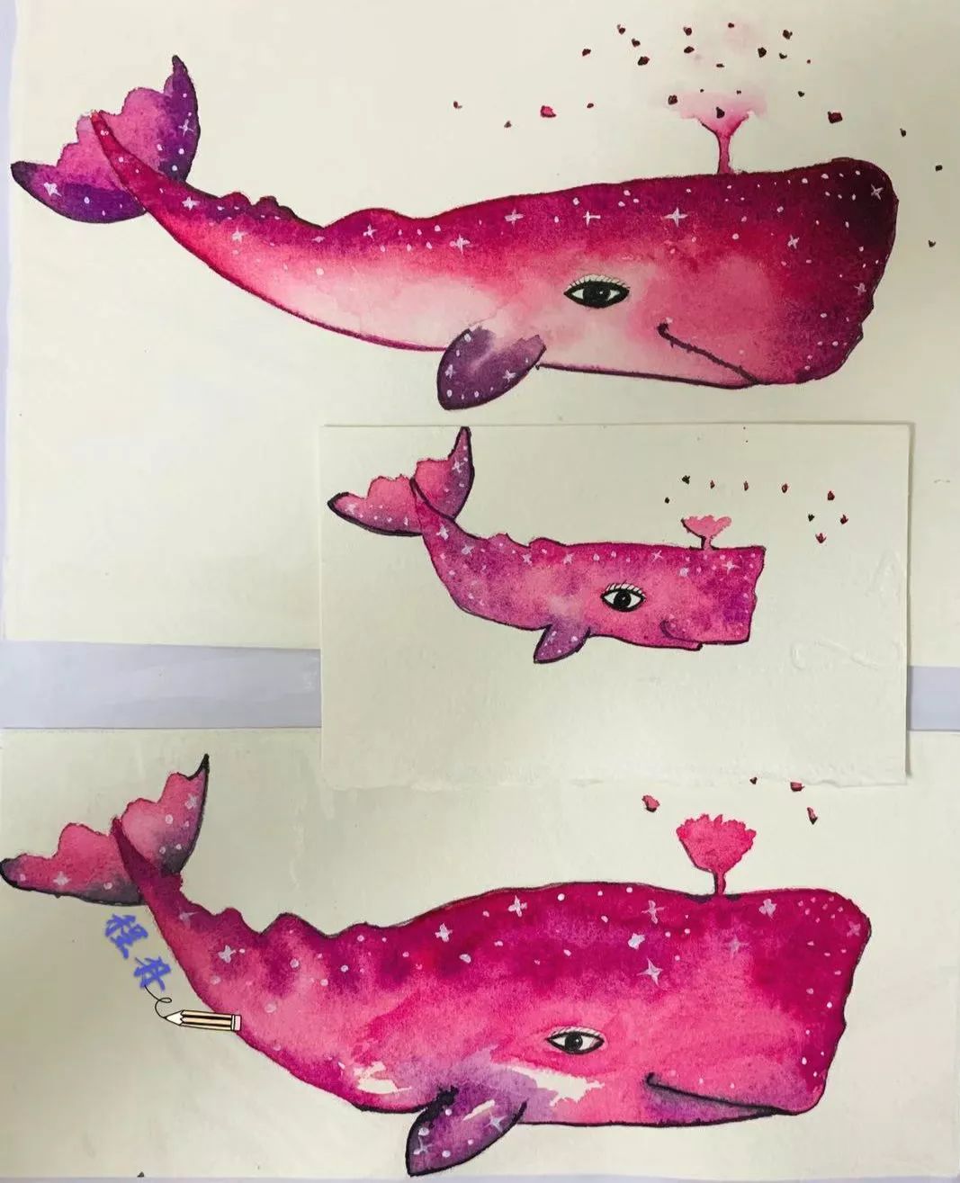 BlingBLling....抹香鲸全家福跨年画展闪亮登场，走过路过不要错过