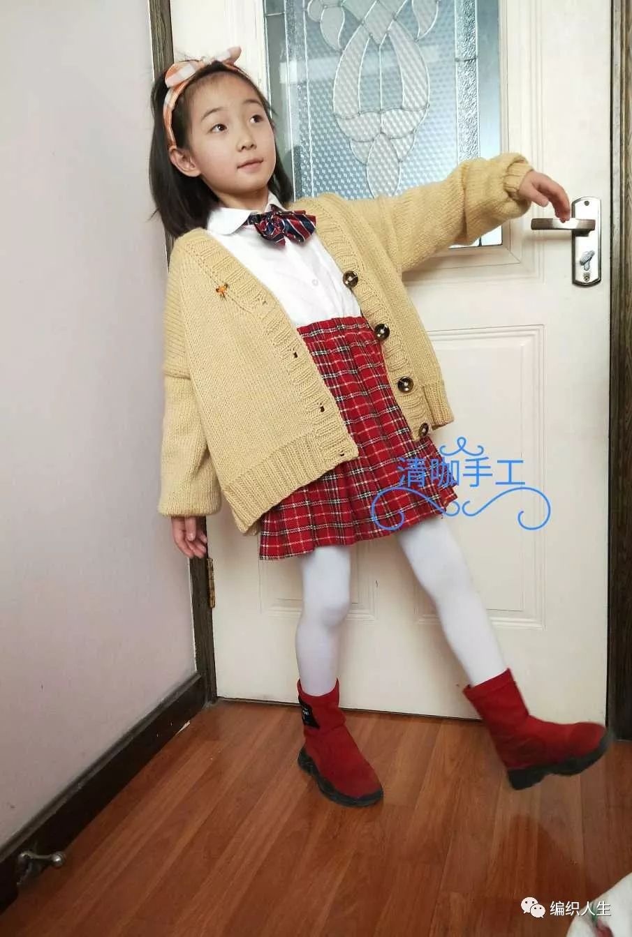 适合小个子的短款棒针毛衣v领,女士粗棒针v领毛衣开衫