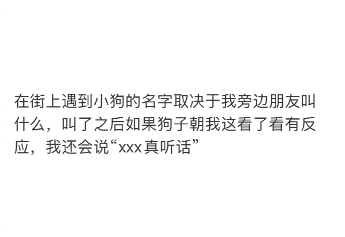 叫路边小狗名字,狗狗的名字取决于身边的人