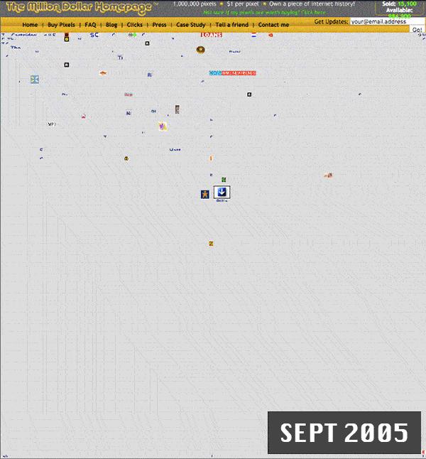 像素遇上网页设计，让这个全空白网站赚走100万美元