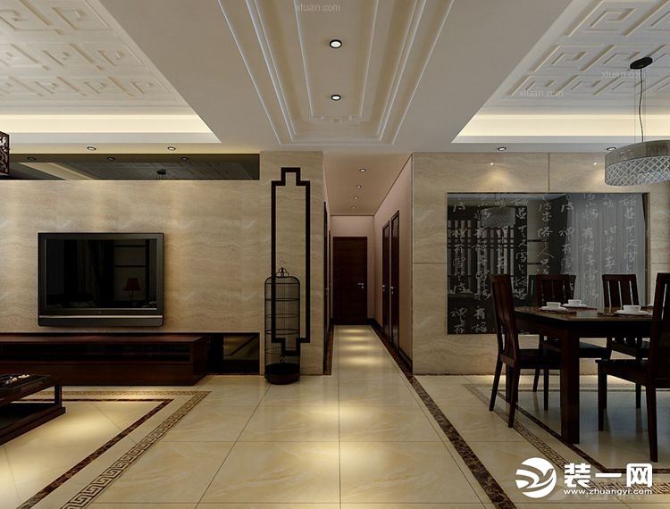 年轻新中式电视背景墙装修风格,柳州新中式背景墙