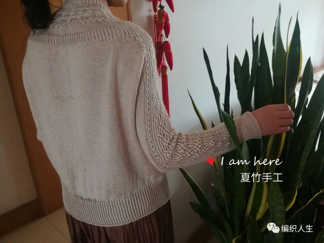 女士棒针斑马图案长袖套头毛衣,棒针套头毛衣从下往上织款式图解