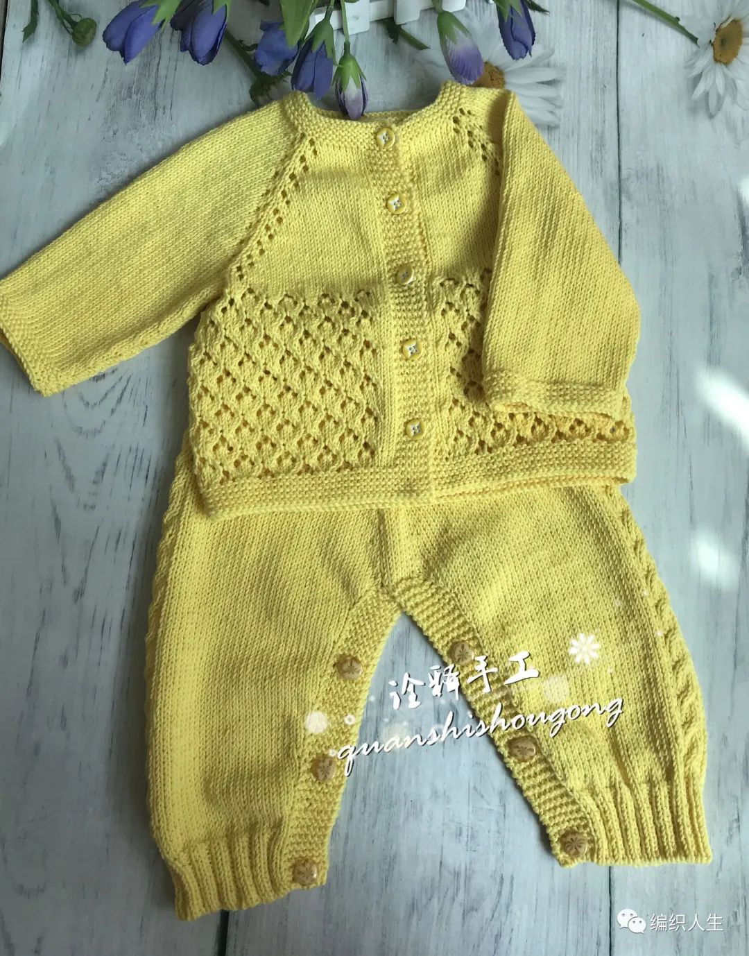 娥眉月儿童提花编织教程,婴儿帽子木耳边棒针编织教程视频