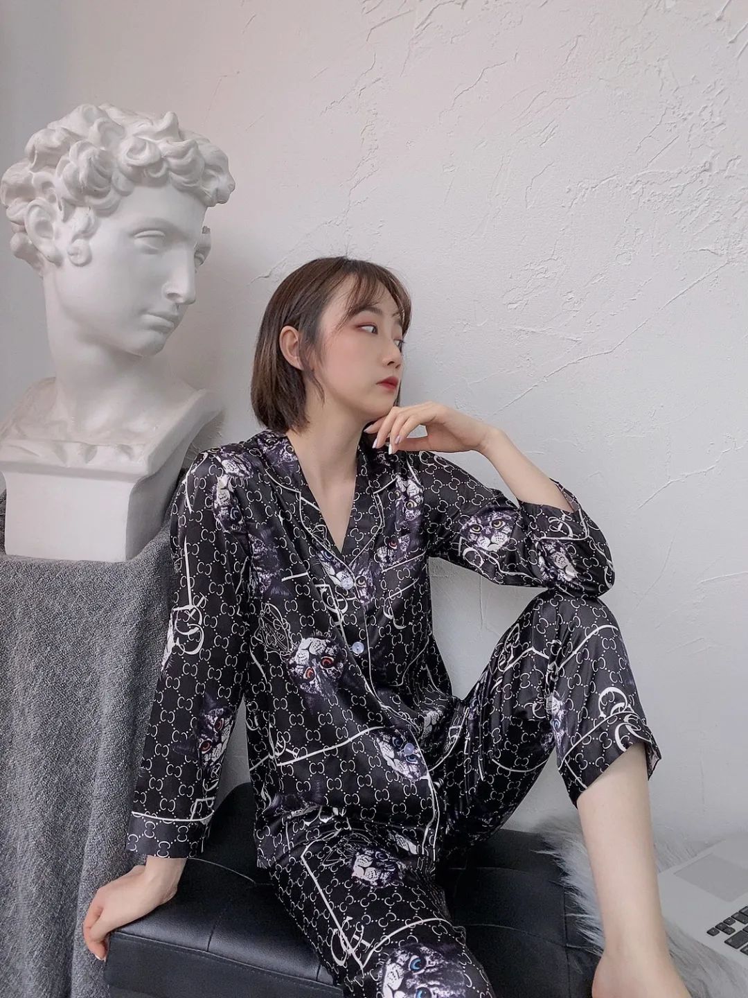 意大利纯棉夏季睡衣,轻奢莫代尔棉睡衣秋冬气质