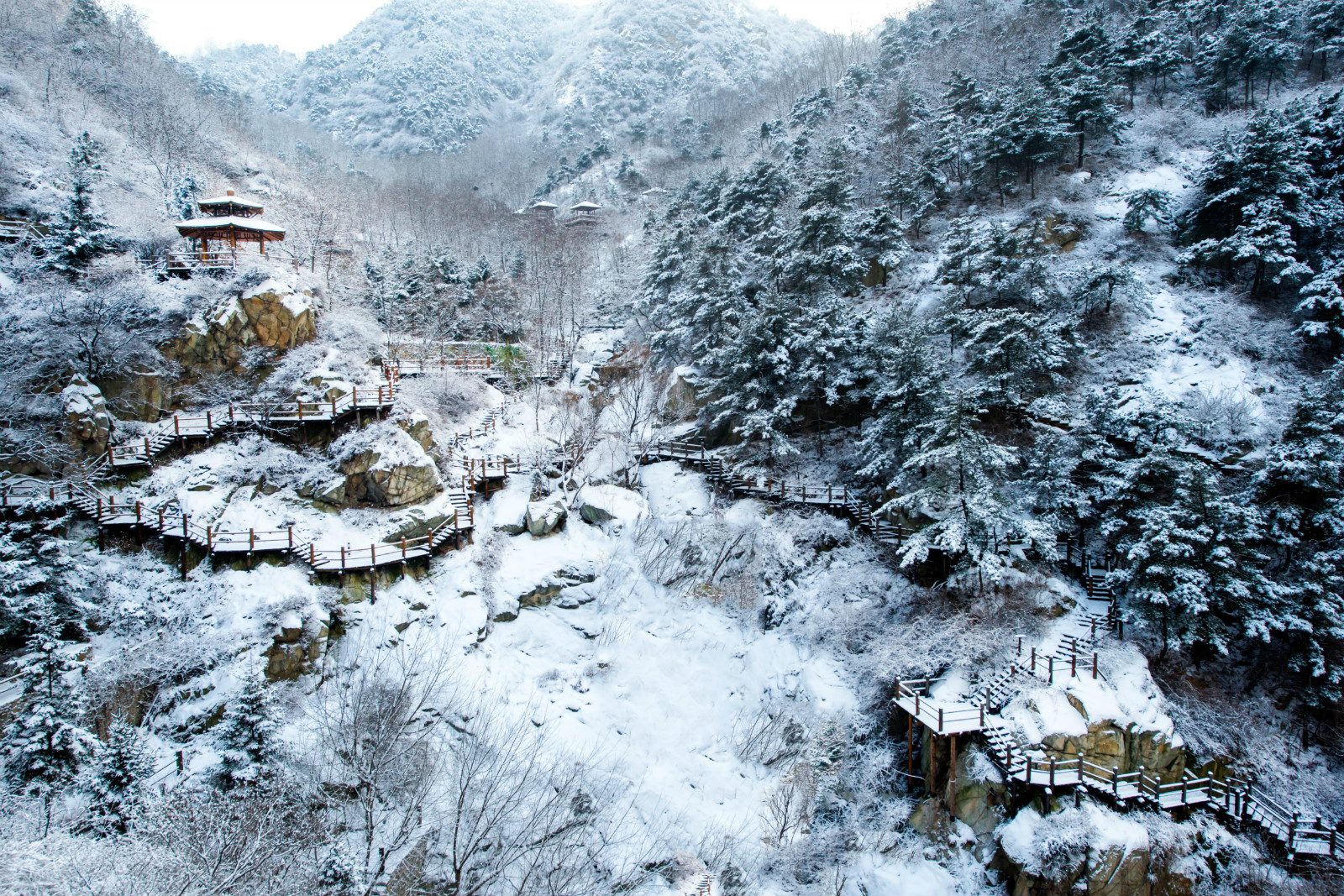 山东九如山旅游景点介绍图片,山东九如山雪景