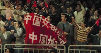 上演扣杀拦网,夺冠拦网镜头