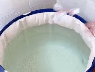 小浴室必备之折叠泡澡桶,有了折叠泡澡桶在家也能泡澡了