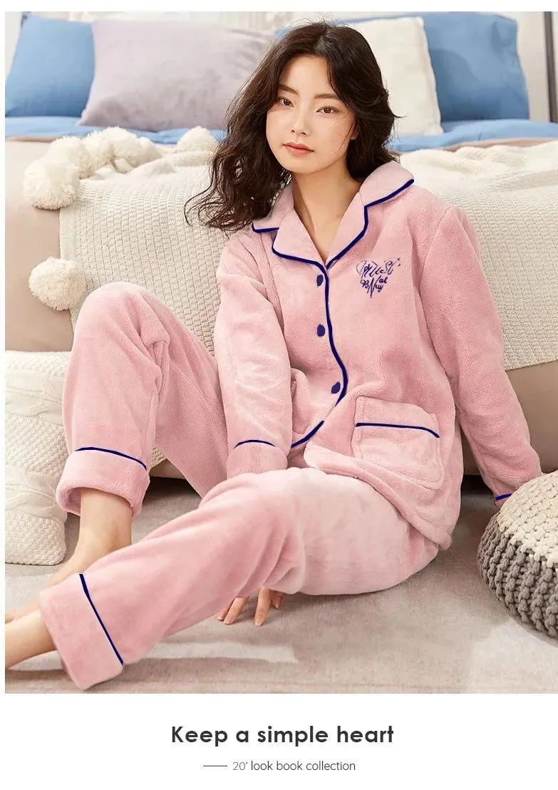 秋冬舒适慵懒风睡衣,冬季睡衣舒适又暖和而且还很漂亮