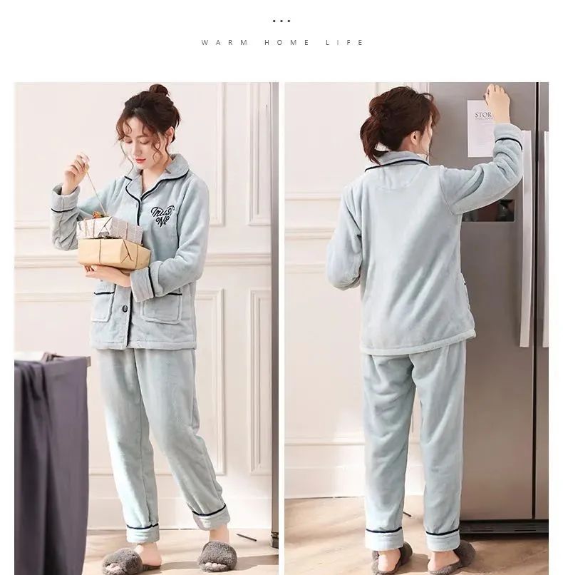 秋冬舒适慵懒风睡衣,冬季睡衣舒适又暖和而且还很漂亮