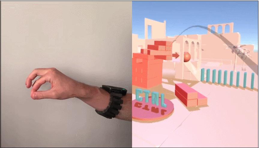 Facebook开发AR/VR触控手环，支持空中单击、无键盘打字