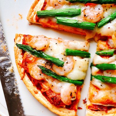 芦笋披萨怎么做,芦笋虾仁披萨