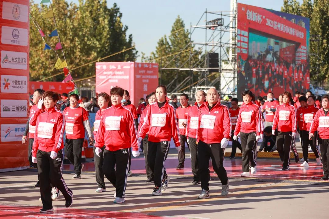 滨州黄河国际马拉松比赛,2019滨州黄河风情带马拉松赛开跑