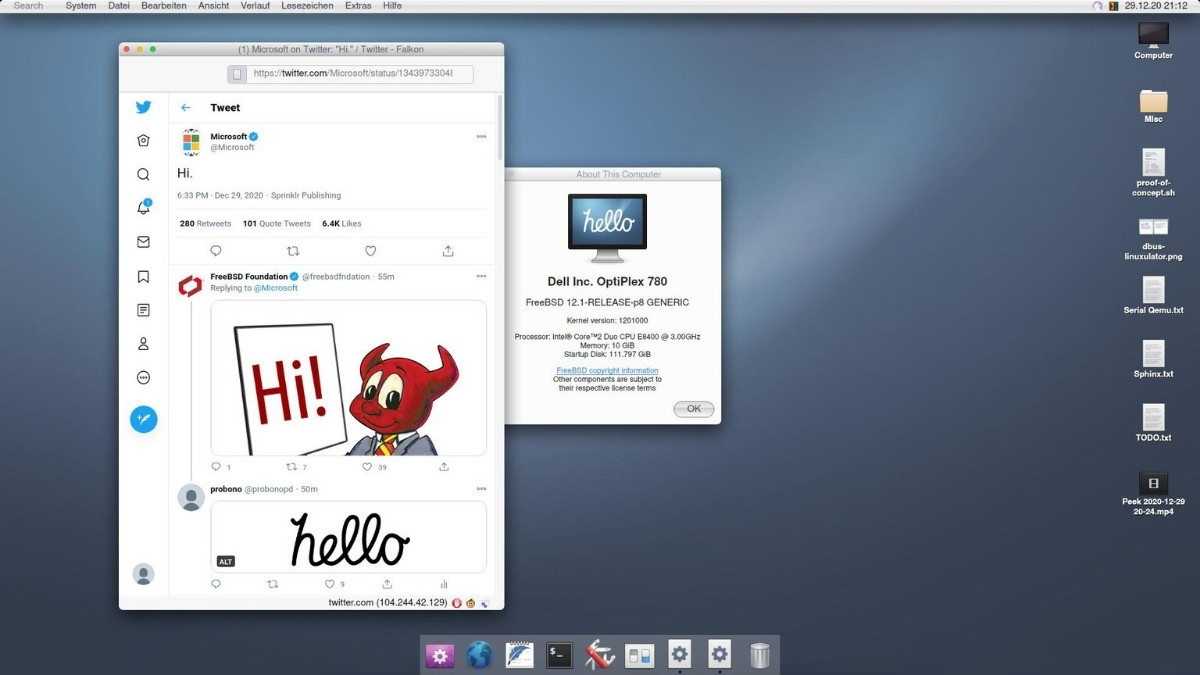 hellosystem,最像macos的freebsd