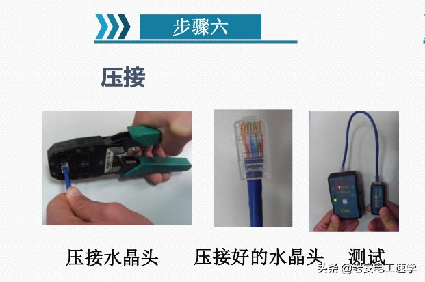 水晶头模块制作教程,超六类水晶头模块做法