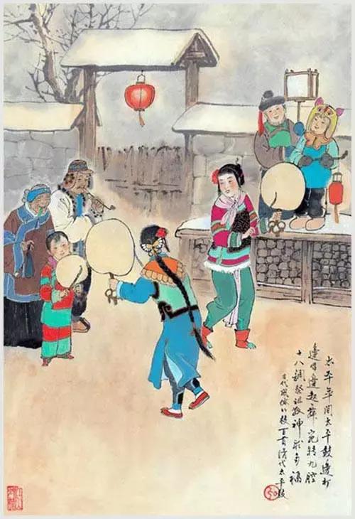 100首诗词100张风俗图太美了,100幅中国古风俗画