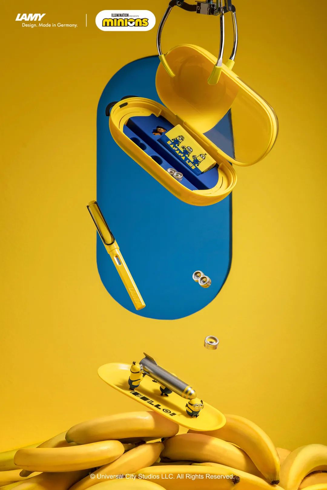 环球影城联名款小黄人钢笔,凌美环球影城联名钢笔