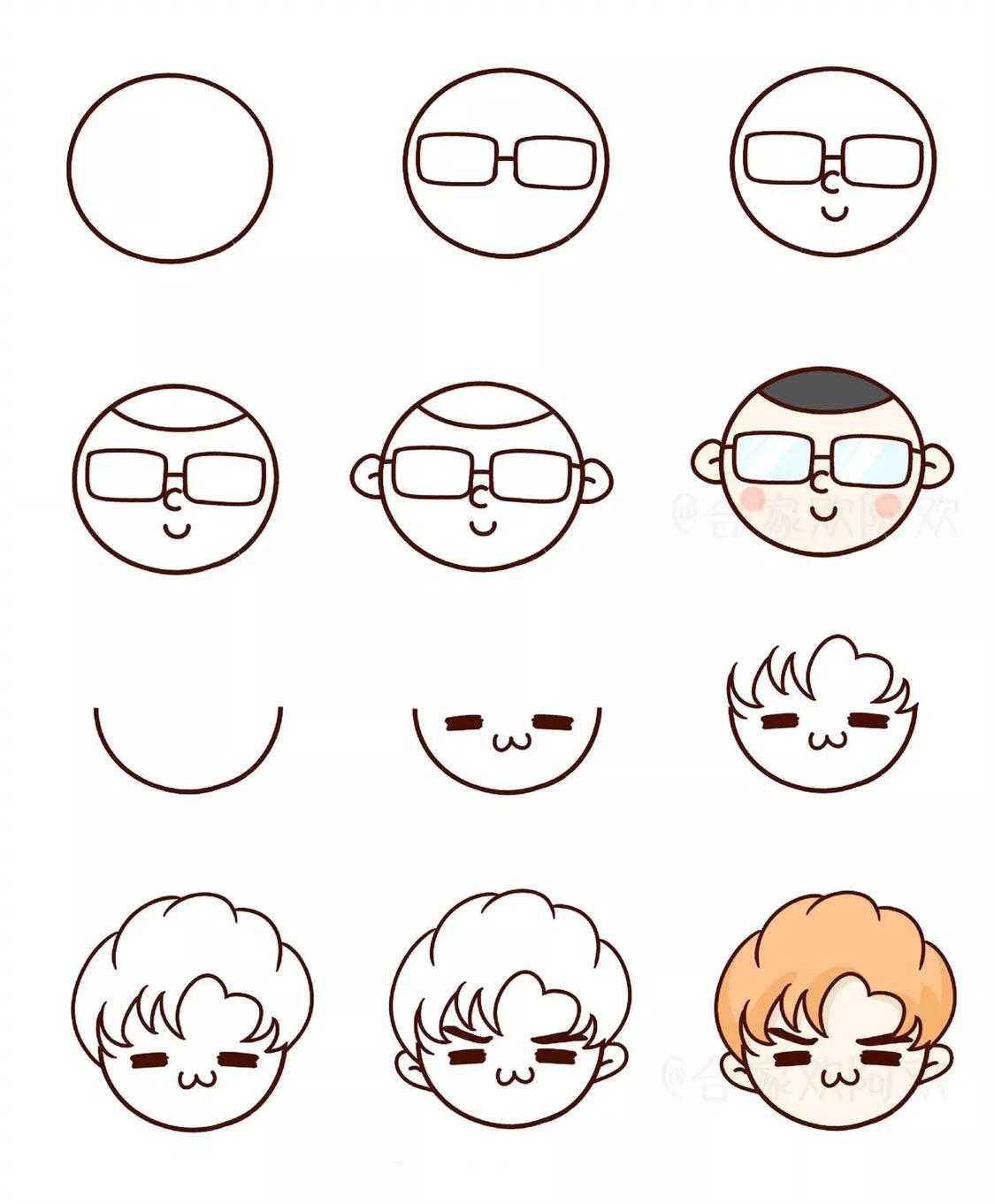 一群可爱小人简笔画,简单又可爱的小人简笔画