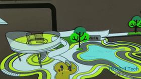 投石科技案例：河北保定尚玉园礼苑园林售楼处互动投影触摸墙