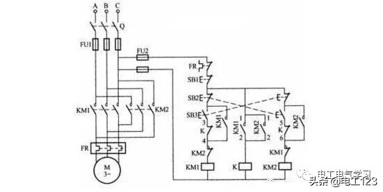 电机正反转控制线路原理,220v电机正反转原理