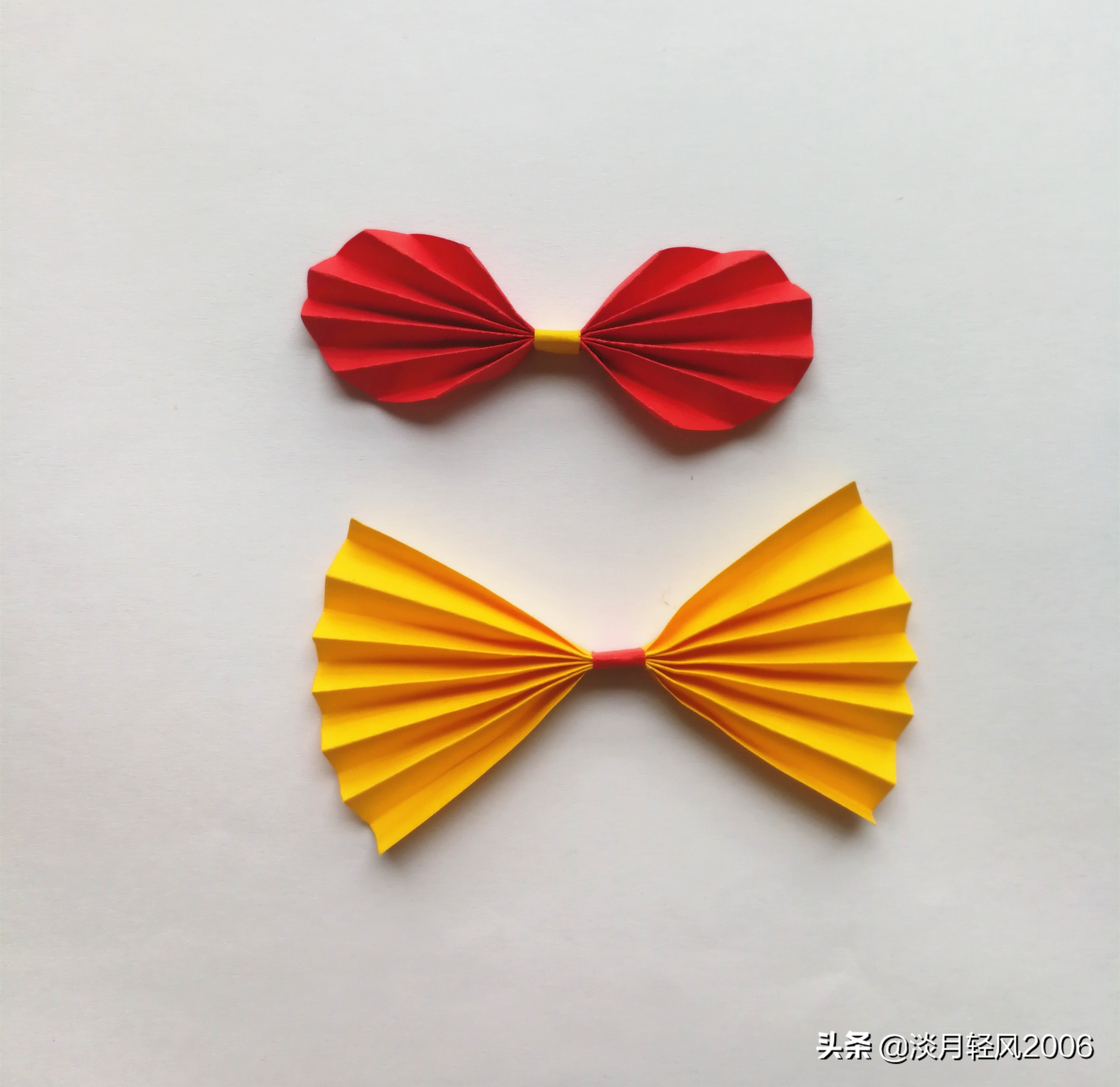 不需要剪刀用卡纸怎么做蝴蝶结,长方形卡纸蝴蝶结怎么折慢教程