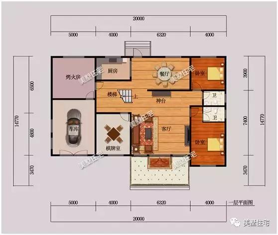 带锅炉的二层别墅图片,带车库锅炉房单独的一层农村别墅
