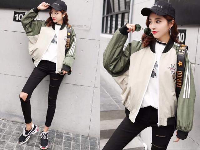 外套女款春秋季小个子减龄棒球服,秋冬款棒球服外套女小个子