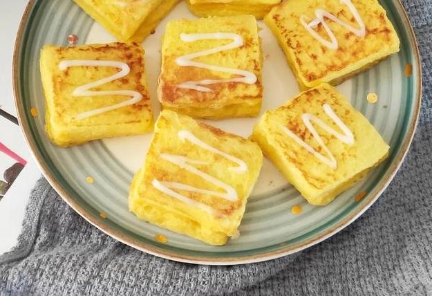 西多士三明治家庭做法,西多士空气炸锅三明治鸡蛋