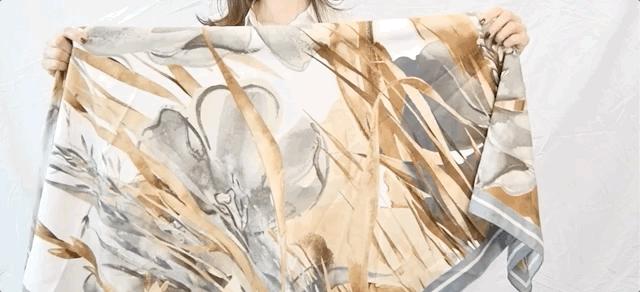 丝巾的11种系法让你时髦整个春季,收腰显瘦中长半身裙丝巾