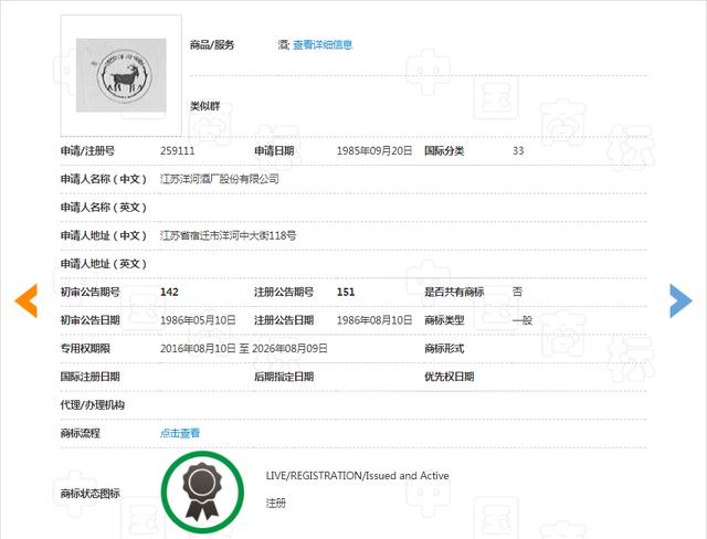 洋河酒业商标,洋河酒厂是合法的吗