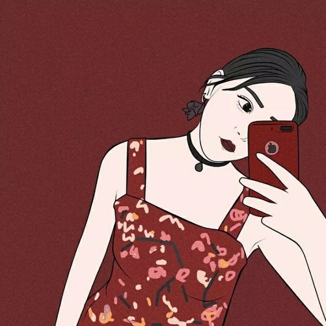 中性头像手绘森系,头像创意个性独特原宿手绘