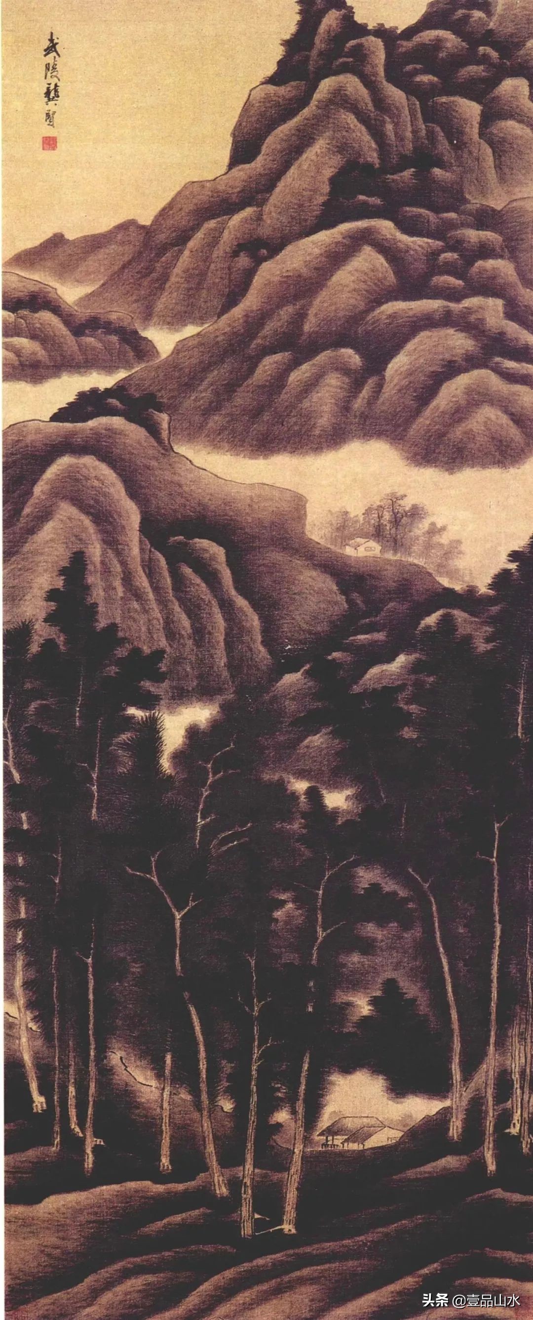 最真实的国画山水画,当代国画山水中的点景人物