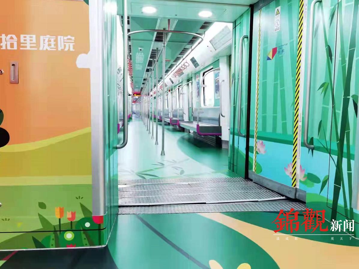 地铁5号线简笔画,成都地铁五号线涂鸦列车