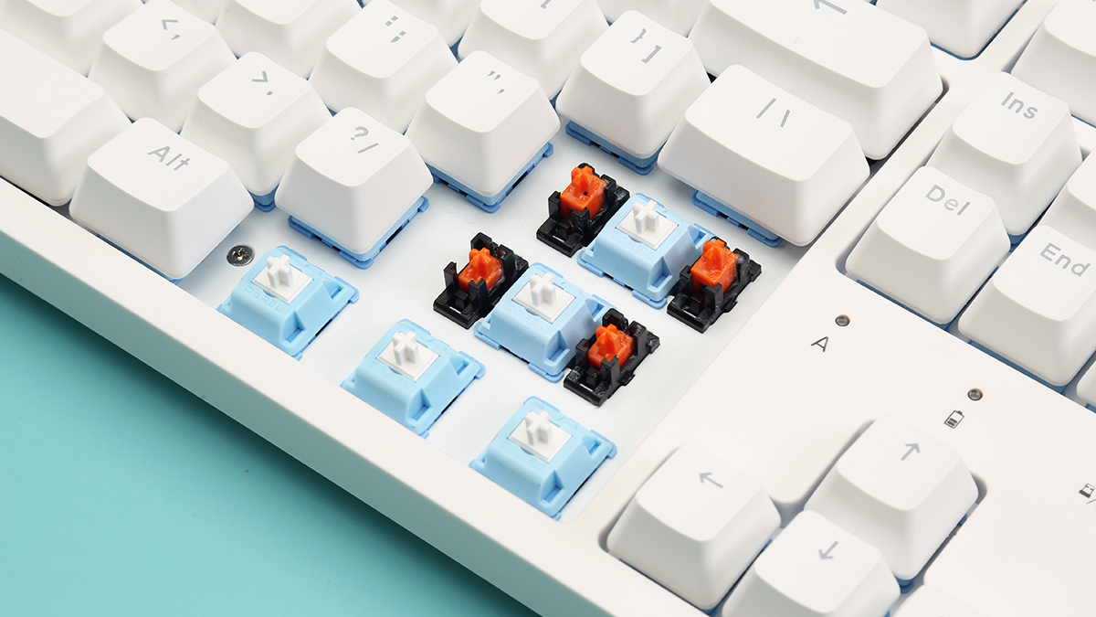 达尔优a87天空轴键盘整体图片,达尔优键盘a87pro买哪款好