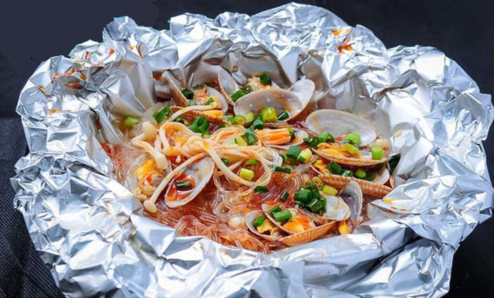 摩飞锅花甲锡纸烤箱版,锡纸花甲粉烤箱咋做