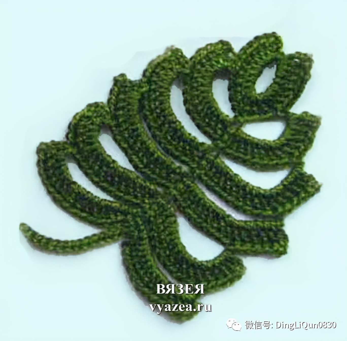 树叶钩针编织大全图解,树枝树叶的编织图解