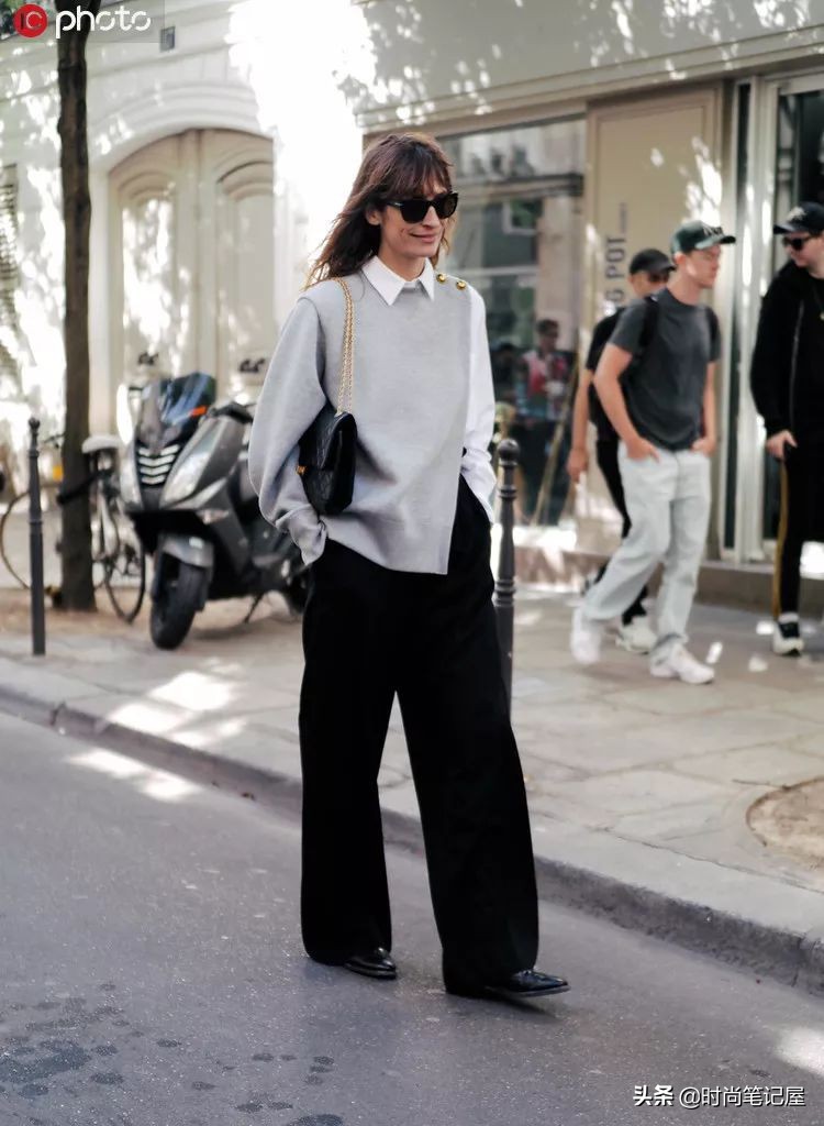 爆款撞色慵懒风毛衣穿搭,毛衣衬衫外套长款慵懒风穿搭