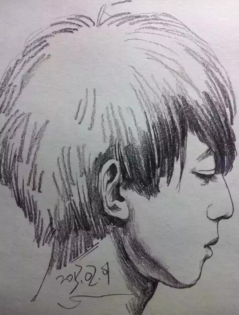 速写看一眼画一笔,用速写的方法画肖像画