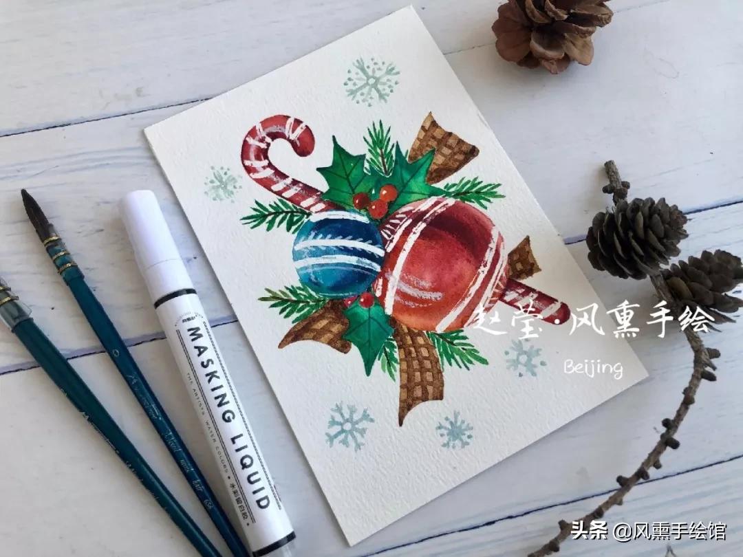 怎么画个贺卡送给圣诞老人,画圣诞贺卡的图片大全简单