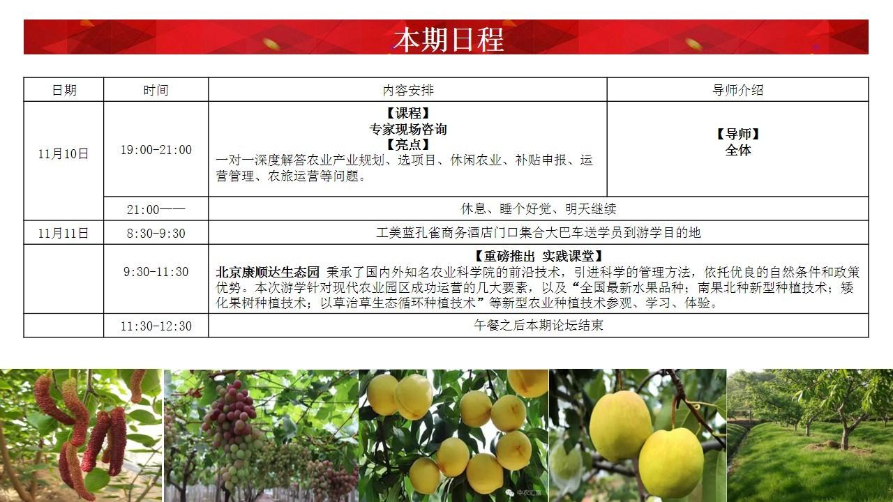 157届中国农业落地实操特训班（11月8-11日）-北京站