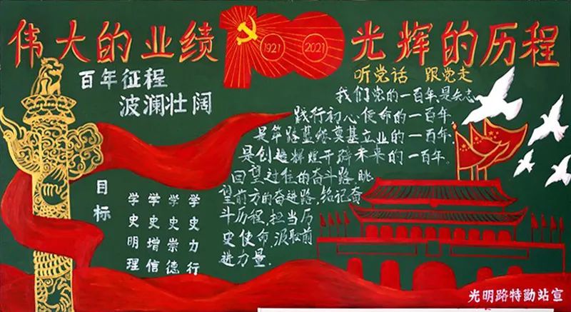 庆七一颂党恩板报图文,迎七一颂党恩板报