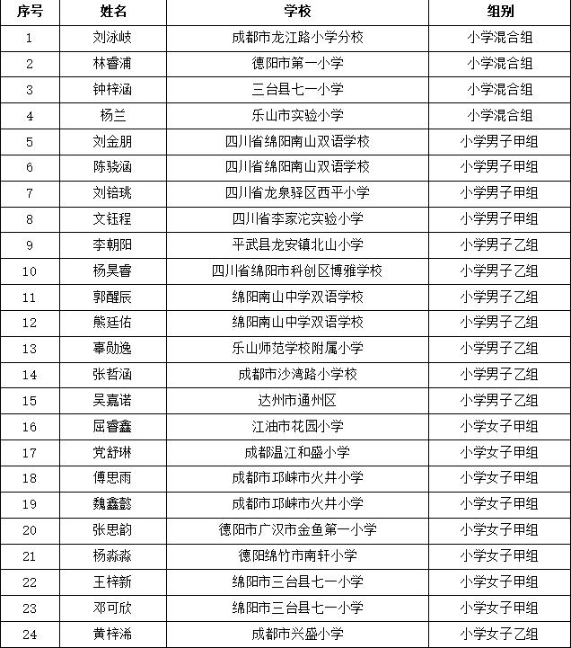 2019年校园足球广东省最佳阵容,2018四川校园足球总决赛