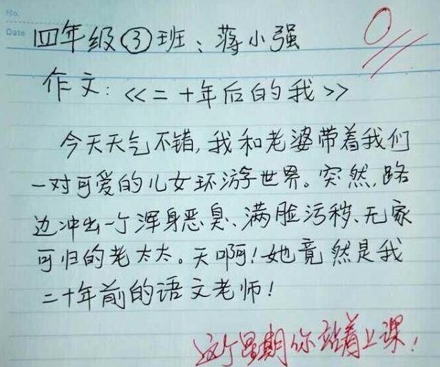 小学生神作文走红,小学生心酸作文走红