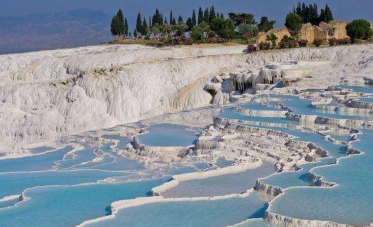 土耳其治疗心脏病的温泉,土耳其温泉瀑布