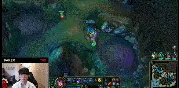 faker遇到theshy刀妹两眼放光,faker看theshy仙人指路