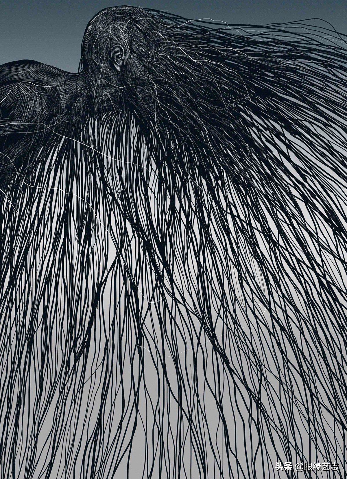 二维宇宙的浓情挣扎：另类的音乐封面插画，穿行暗夜的吟游诗人