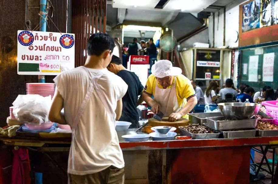 曼谷小吃美食探店图片高清,曼谷船面街