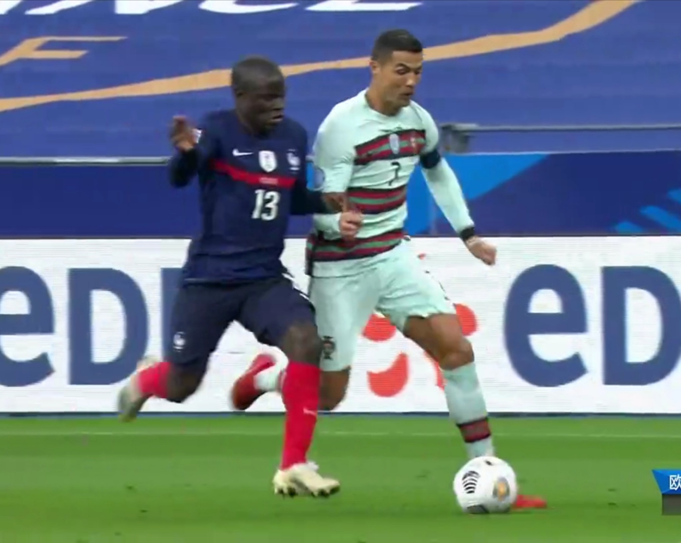 2023年欧国联法国比赛,18年姆巴佩对c罗比赛