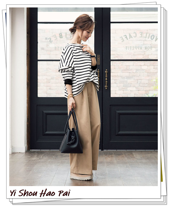 横条纹上衣搭配什么好看,横条纹的上衣搭配
