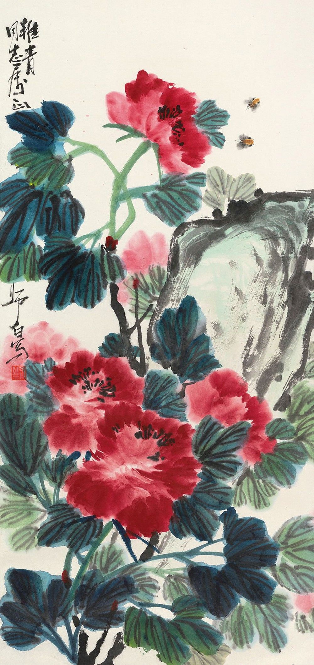 100幅精美写意牡丹画,名家大写意画牡丹作品图片