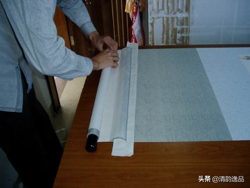 字画木框手工装裱全过程,字画装裱浆糊制作全过程视频